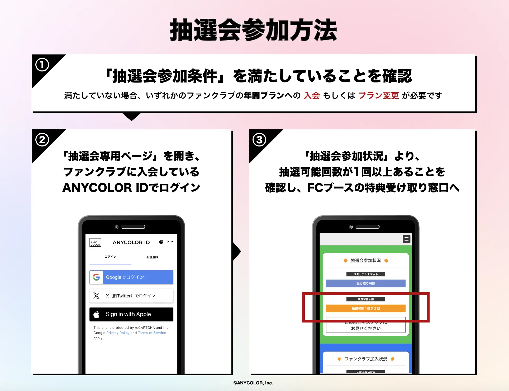 抽選会参加方法