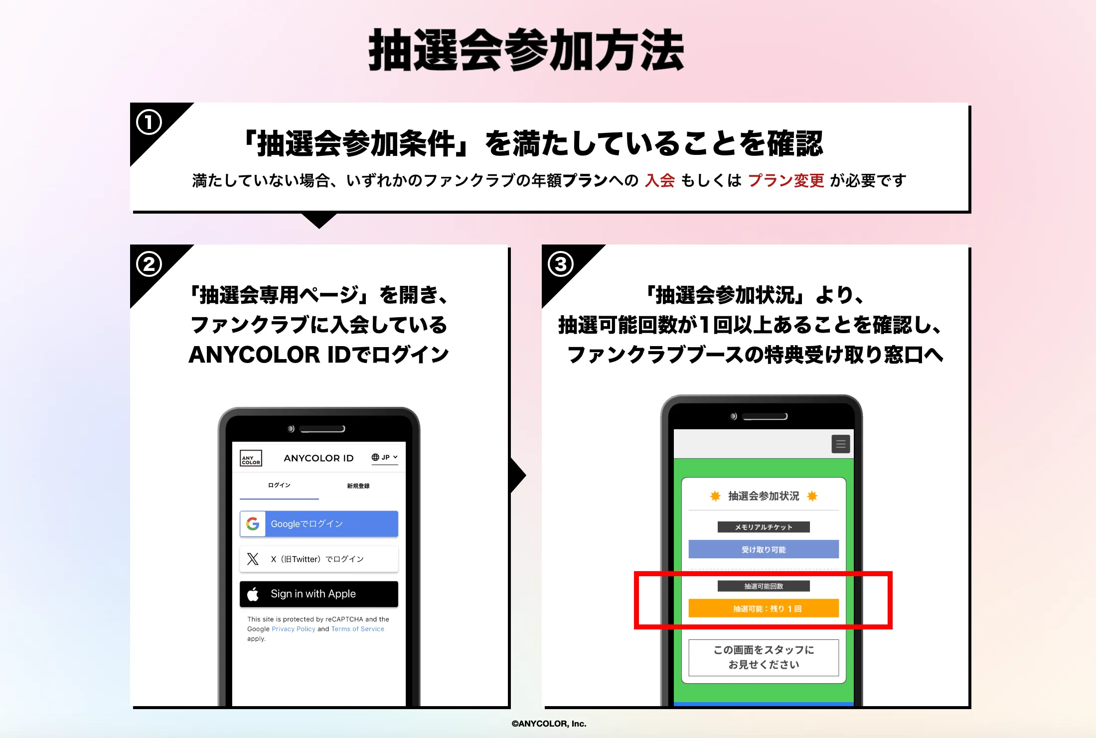 抽選会参加方法